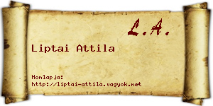 Liptai Attila névjegykártya